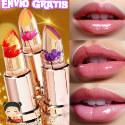 LABIAL MÁGICO CON FLOR ENCAPSULADA (PACK x 3 UNIDADES) + ENVIO GRATIS